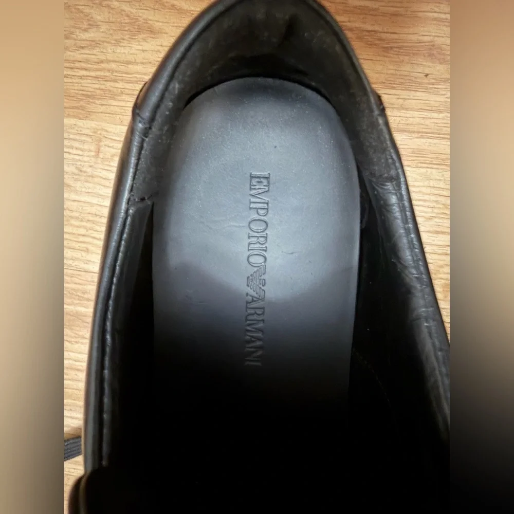 Emporio Armani Men's Black Laced Shoes Size 8 - Picture 10 of 11